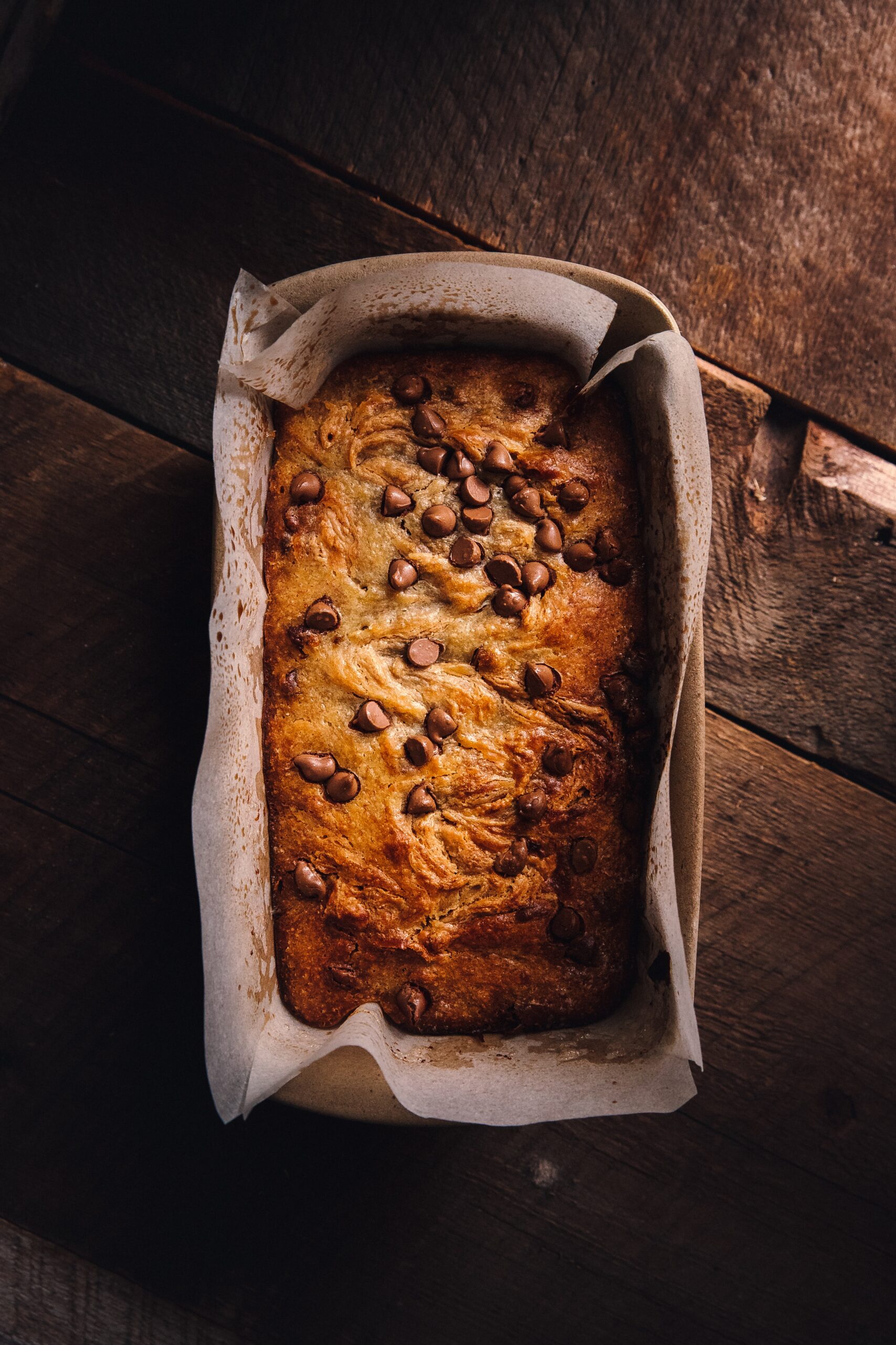 Baked Banana Chocolate Chip Bread