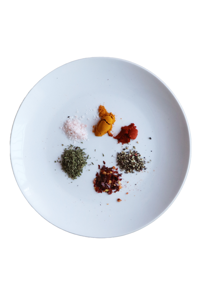 Spices on a plate