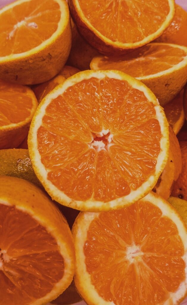 Sliced oranges.